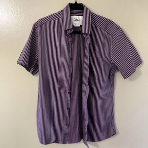 Authentic Lacoste Slim 38 Small Button Down Short Sleeve